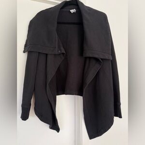 Women’s Zella Black Open-Front Sweatshirt Jacket